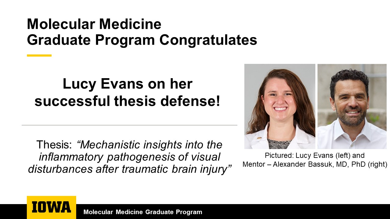 Thesis defense congrats - Lucy Evans