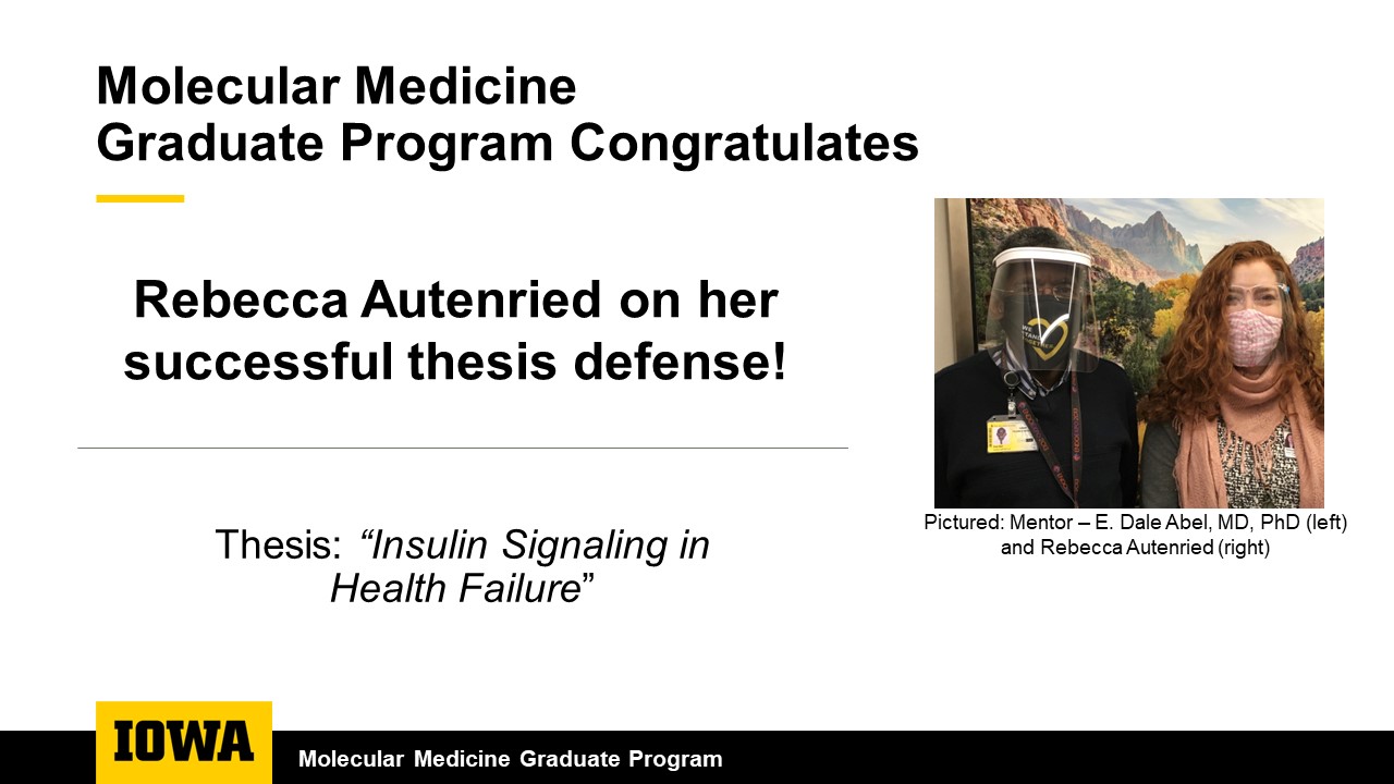 Thesis defense congrats - Rebecca Autenried - Not Gray