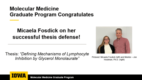 Thesis defense congrats - Micaela