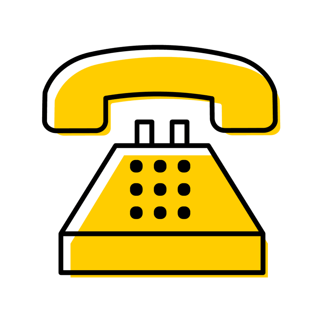 telephone-two-color-square