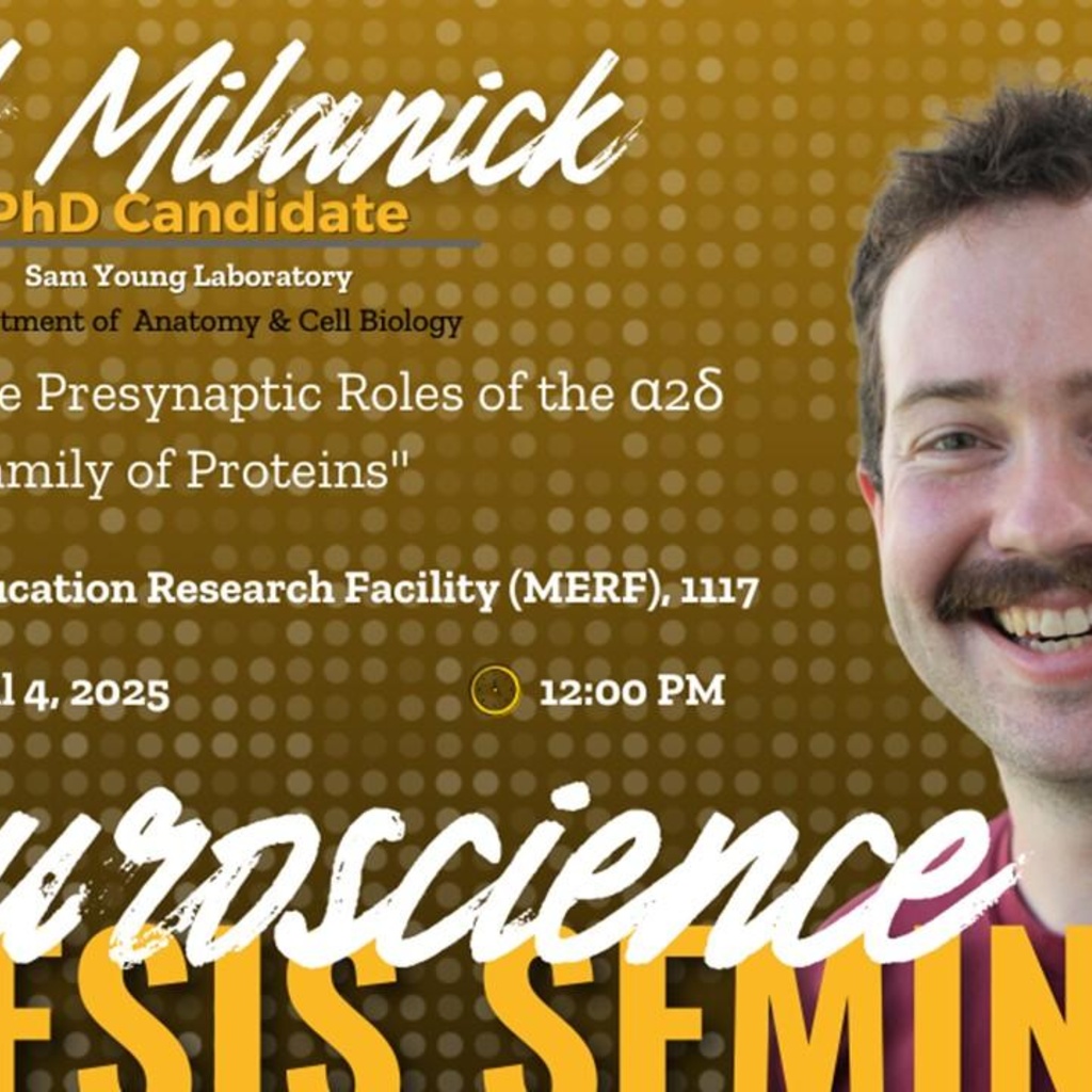 Neuroscience Interdisciplinary Program Thesis Defense Seminar: Bill Milanick promotional image