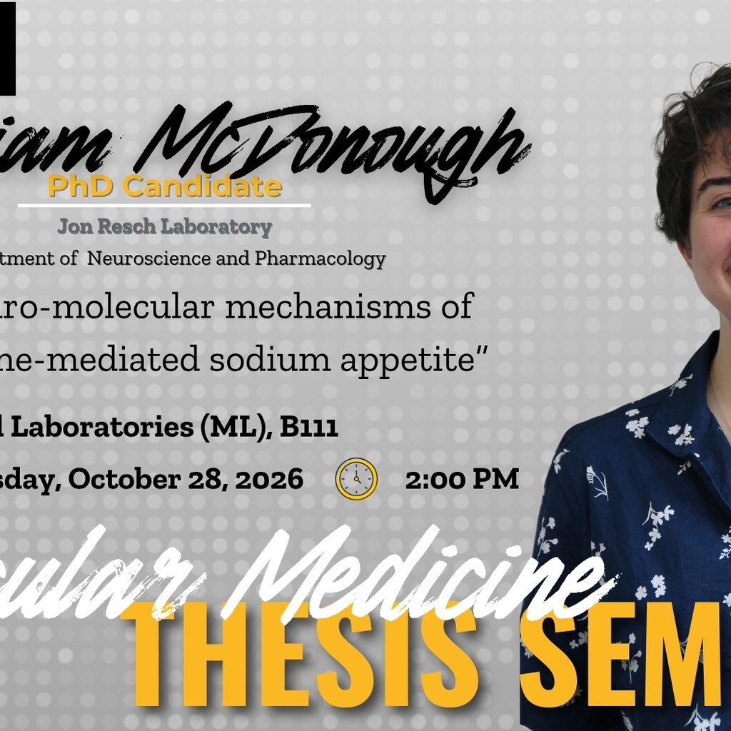 Molecular Medicine Interdisciplinary Program Thesis Defense Seminar: Miriam McDonough promotional image