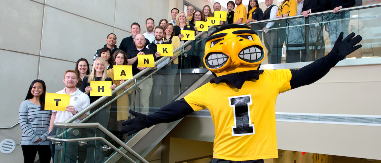 Thank you admissions with Herky