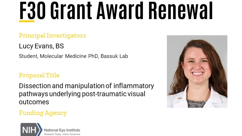 2021.04.13 Lucy Evans F30 Grant Award Renewal