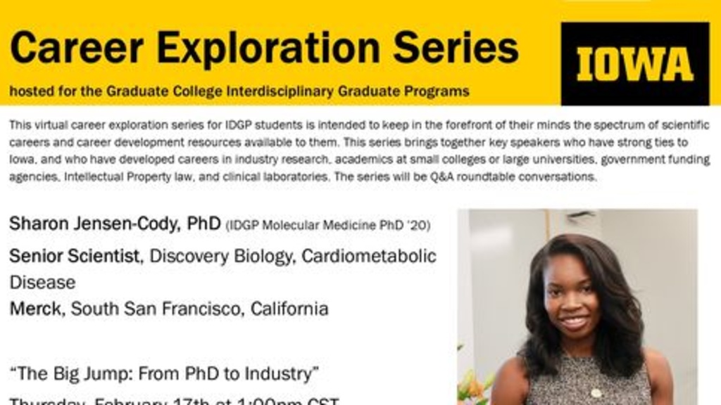 2022.02.14 Career Exploration Series With Sharon Jensen-Cody