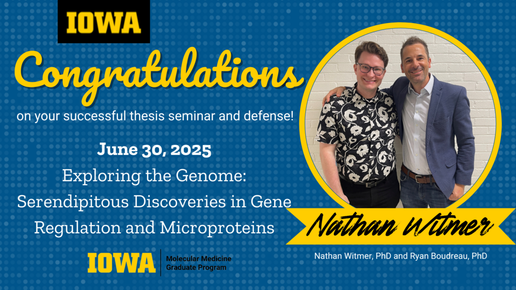 Thesis Seminar Congrats - Nathan Witmer
