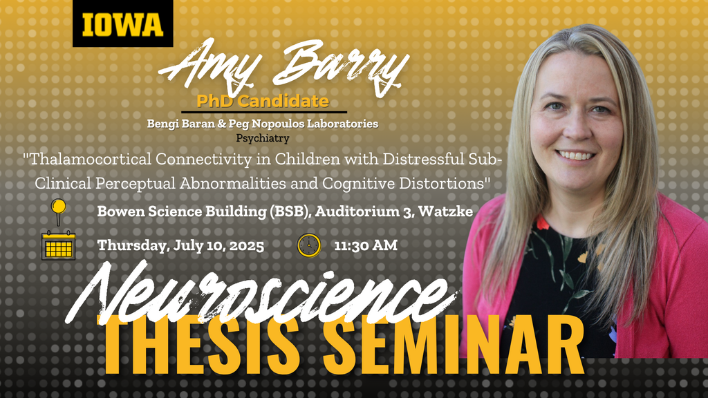 Neuroscience Interdisciplinary Program Thesis Defense Seminar: Amy Barry promotional image